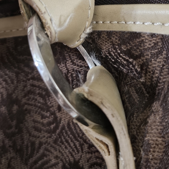 Anne Klein Brown and Cream Tote with Structured Design - Picture 4 of 15